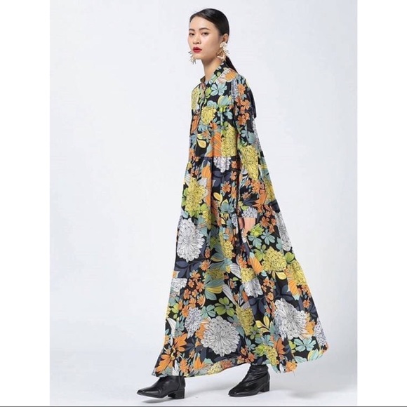 Floral printed dress 3745 - Picture 3 of 4